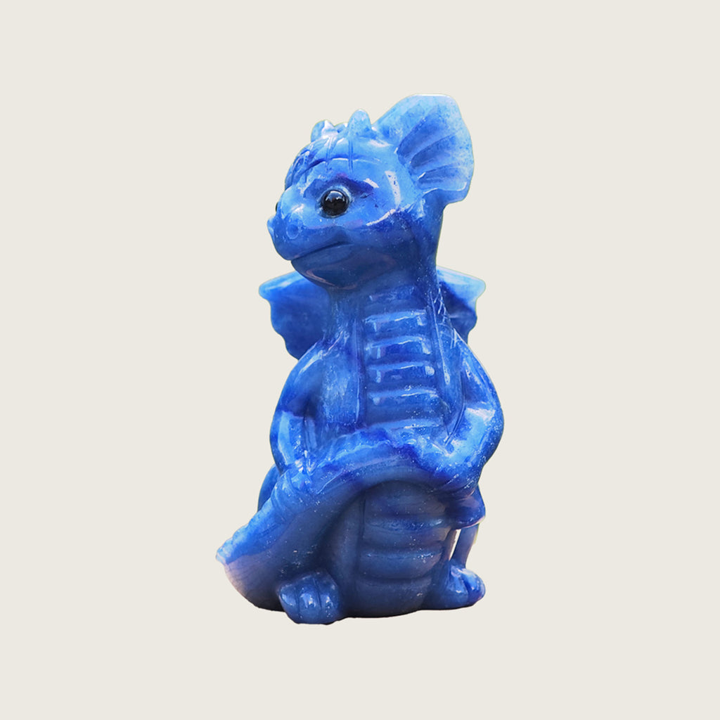 1.8" Blue Aventurine Baby Dragon Carving  #CHA0013