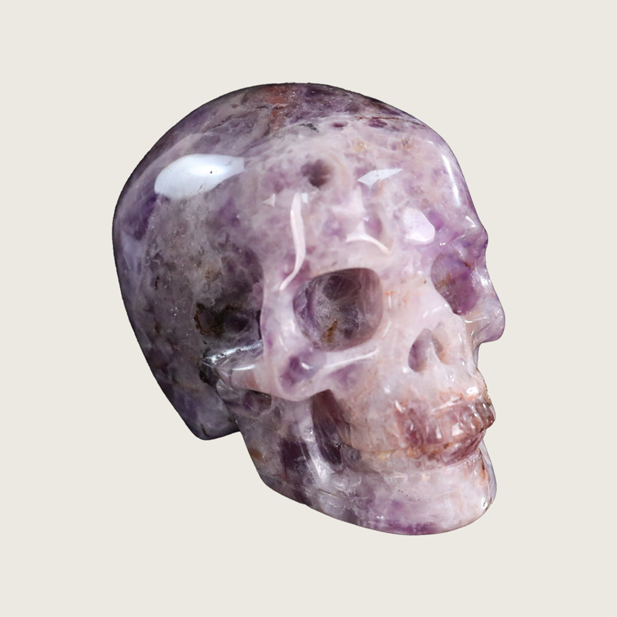 2.2" Amethyst Crystal Skull Carving  #SKH22038