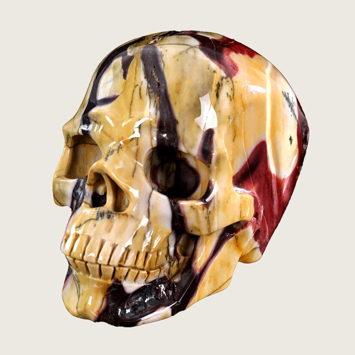 5.3" Mookaite Jasper Skull Carving  #SCS0005
