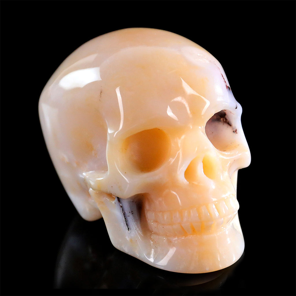 3.0" Agate Crystal Skull Carving  #SKH30116