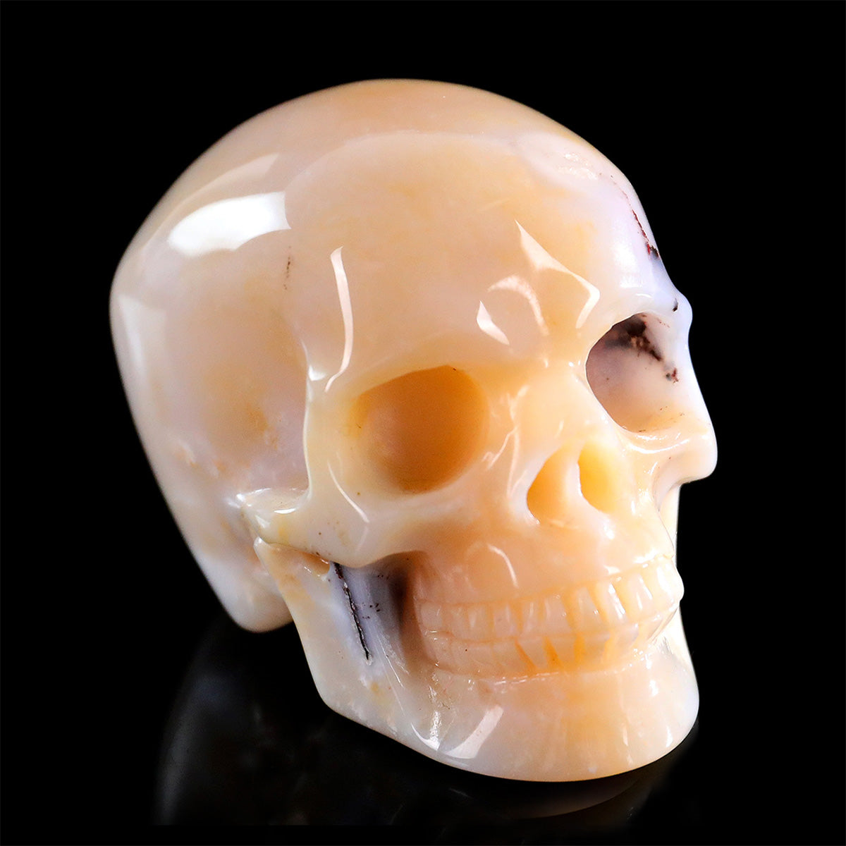 3.0" Agate Crystal Skull Carving  #SKH30116