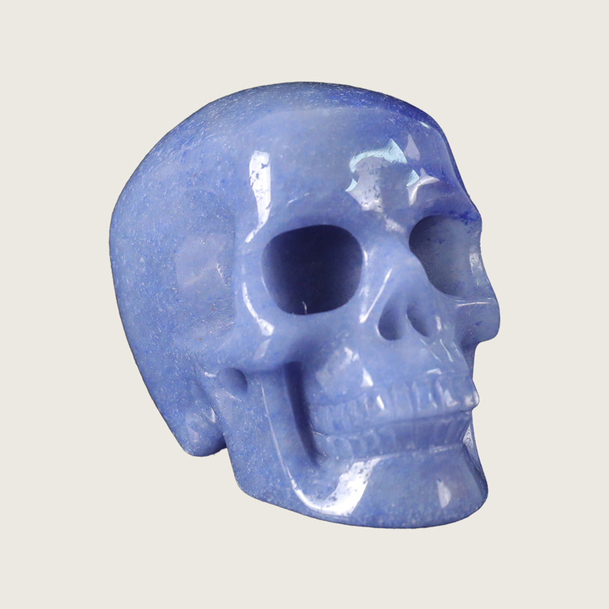 2.2" Blue Aventurine Crystal Skull Carving  #SKH22062