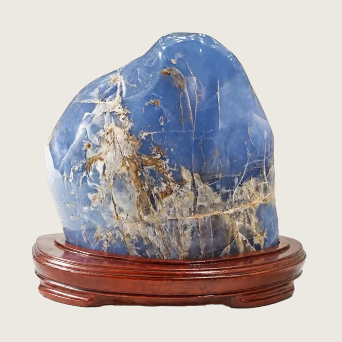 13.0" Blue Chalcedony Polished Stone Carving  #CTC0009
