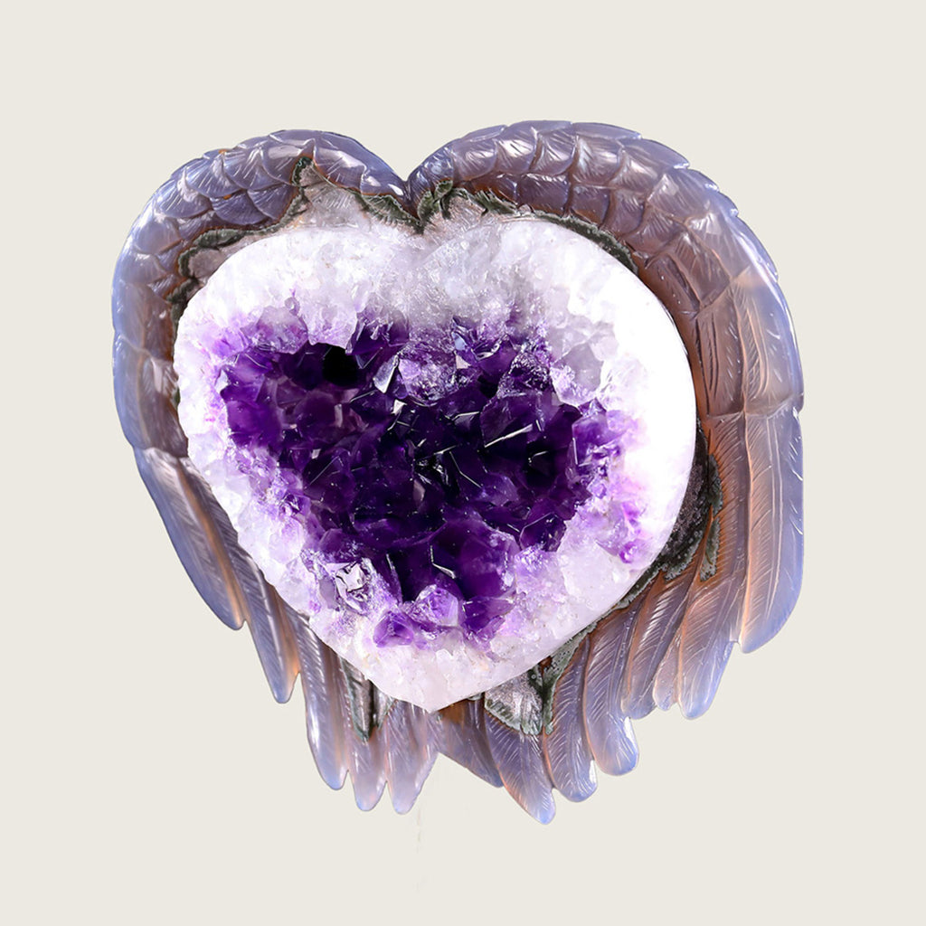 6.3" Druzy Agate Geode Carving  #GDC0001