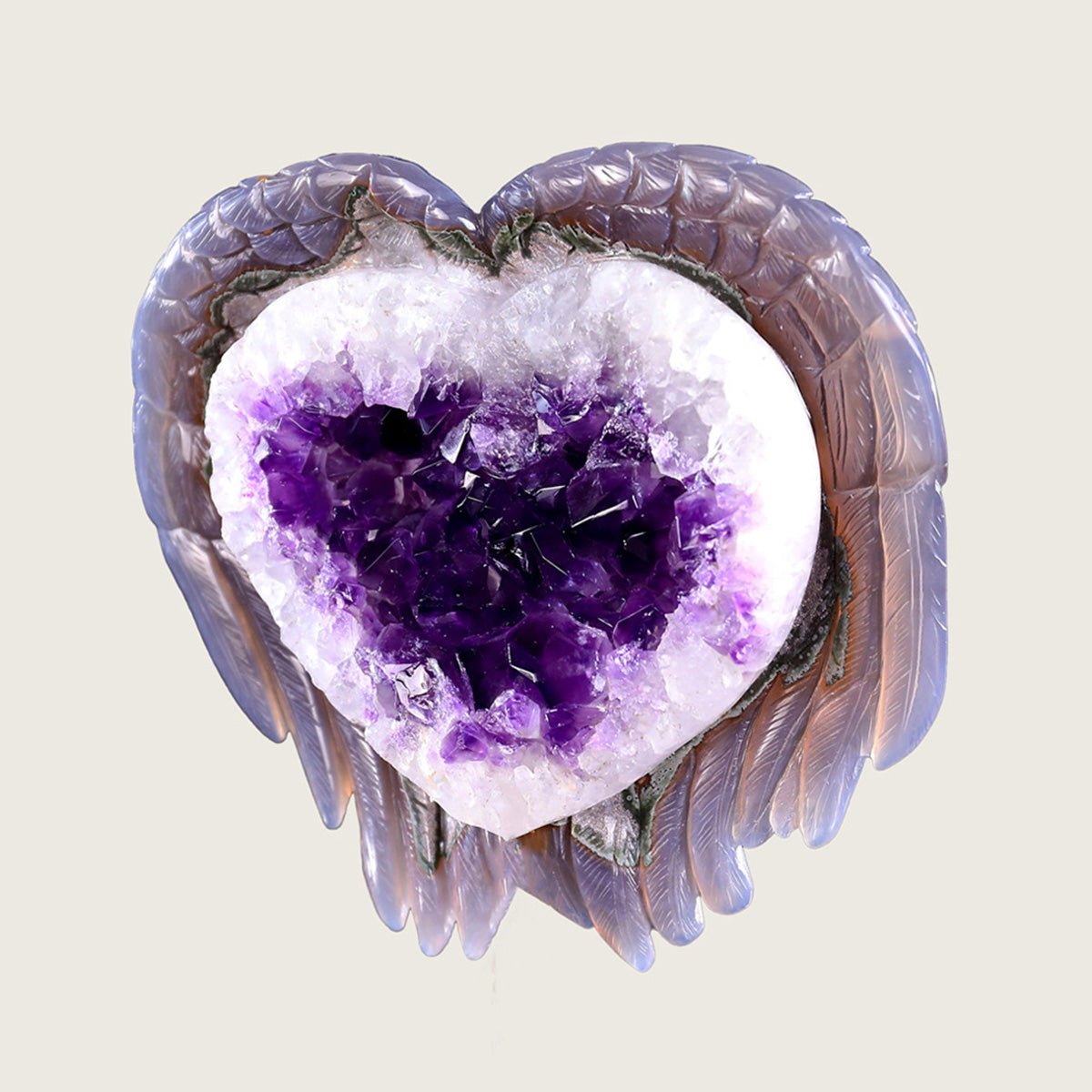 6.3" Druzy Agate Geode Carving  #GDC0001