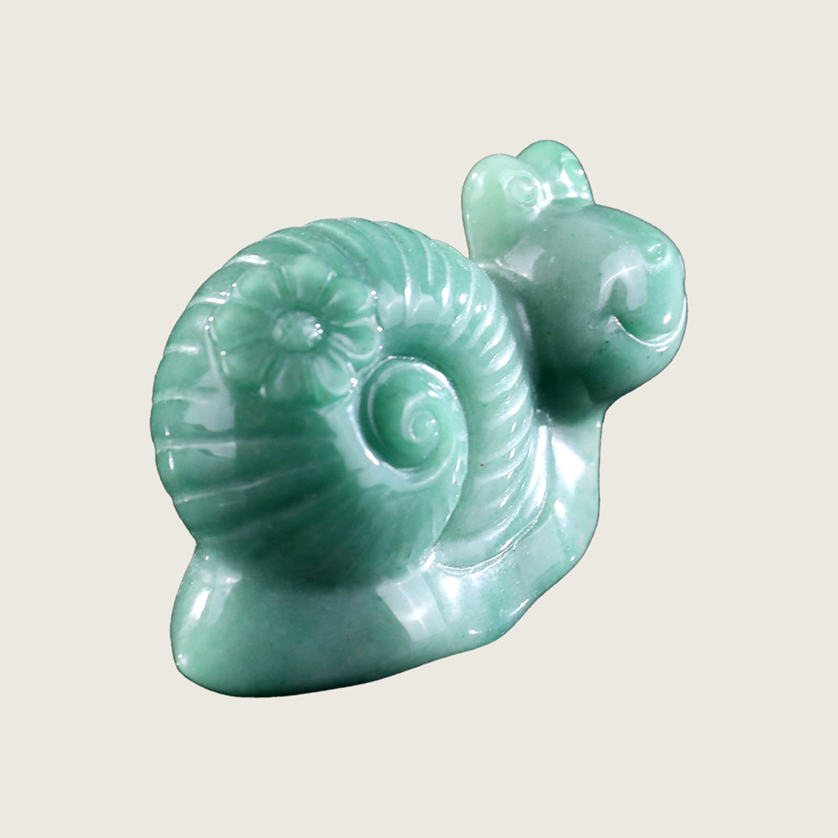 3.0" Green Aventurine Snail Carving  #CHA0020