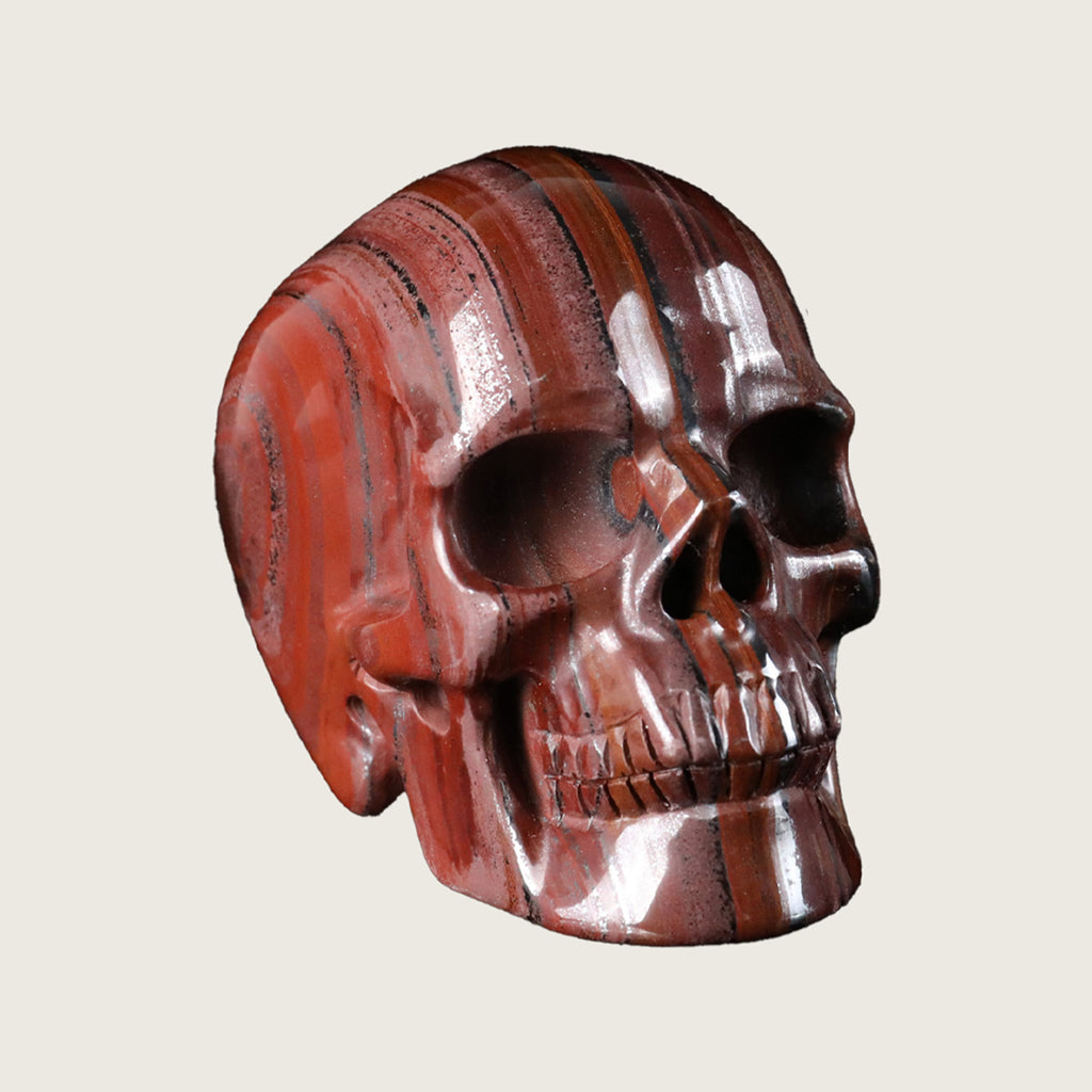 3.0" Tiger Iron Crystal Skull Carving  #SKH30042