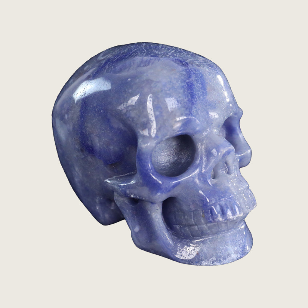 3.0" Blue Aventurine Crystal Skull Carving  #SKH30065