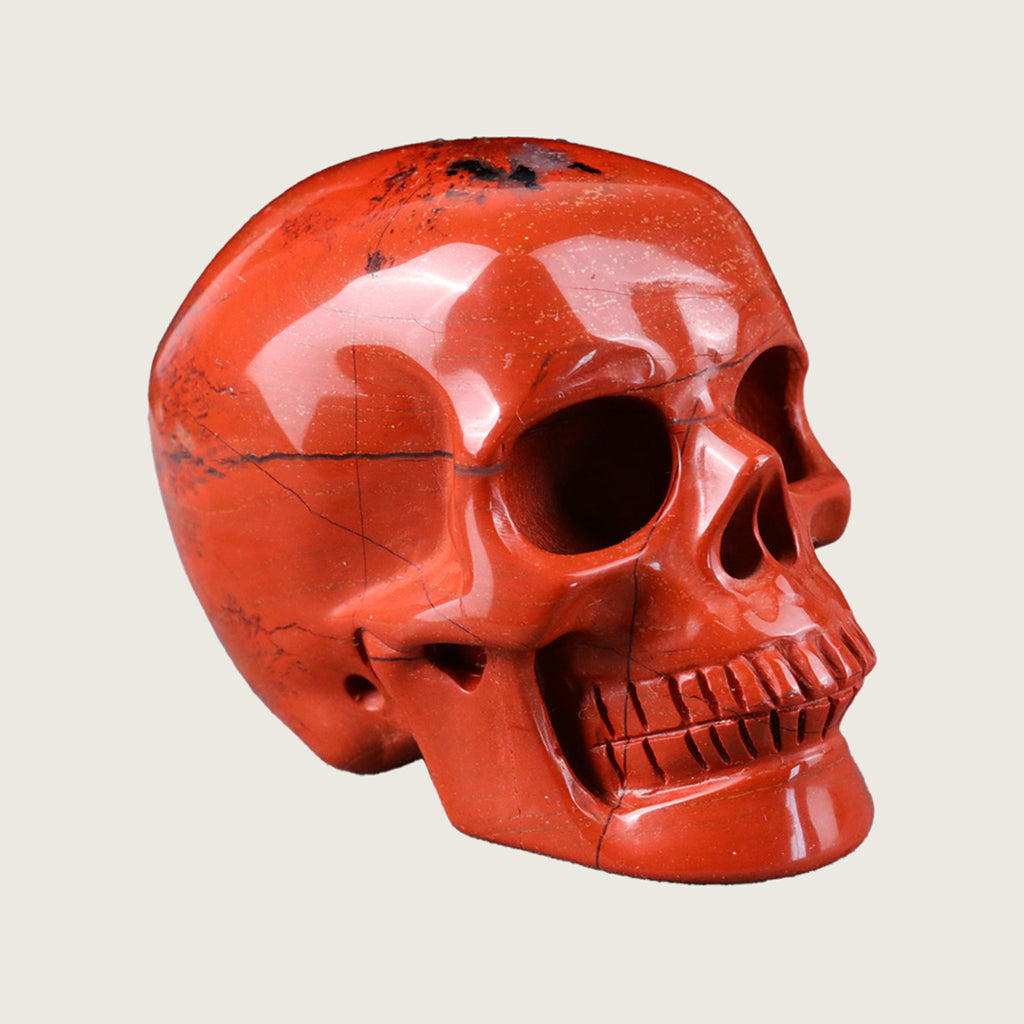 2.2" Red Jasper Crystal Skull Carving  #SKH22023