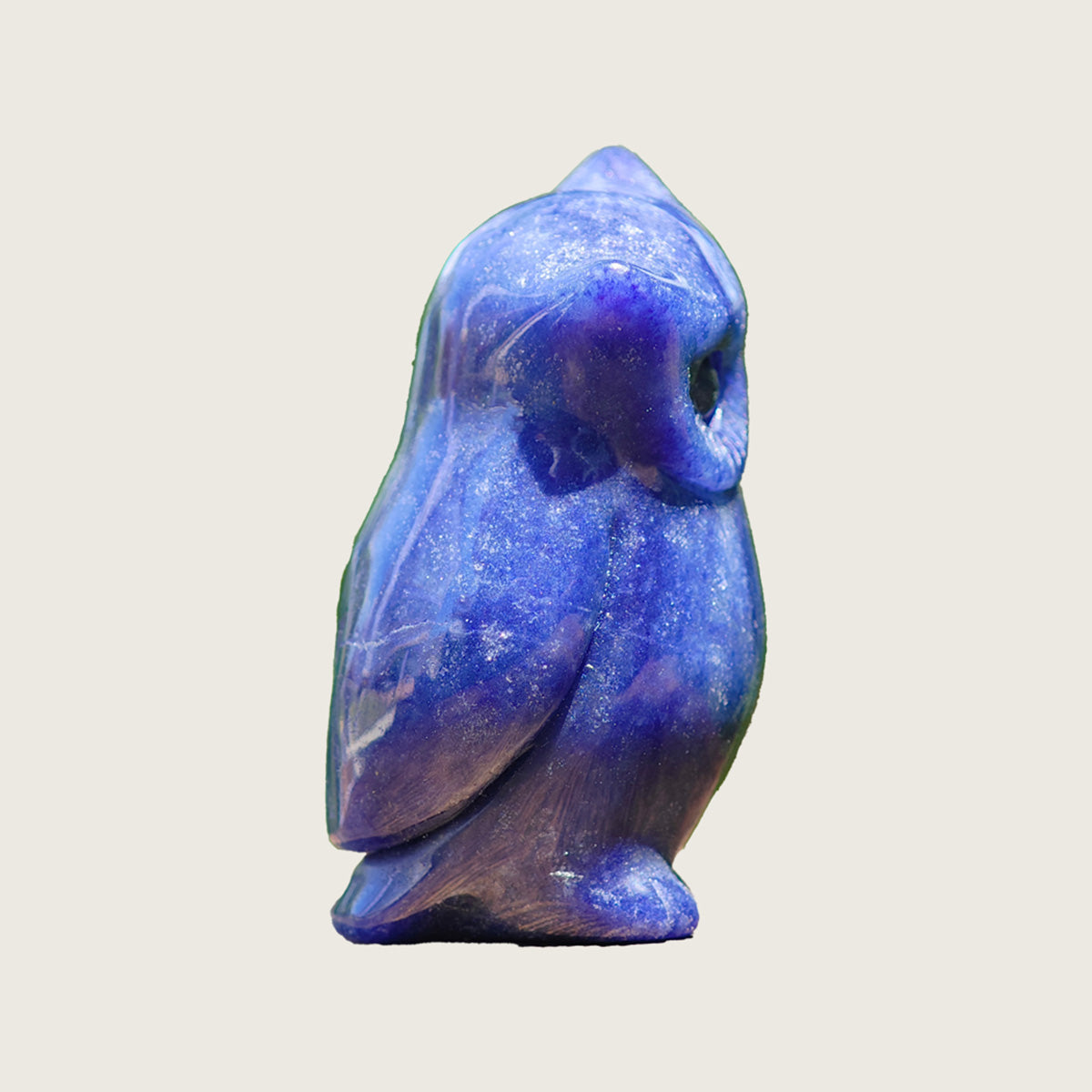 1.2" Blue Aventurine Owl Carving  #CHA0015
