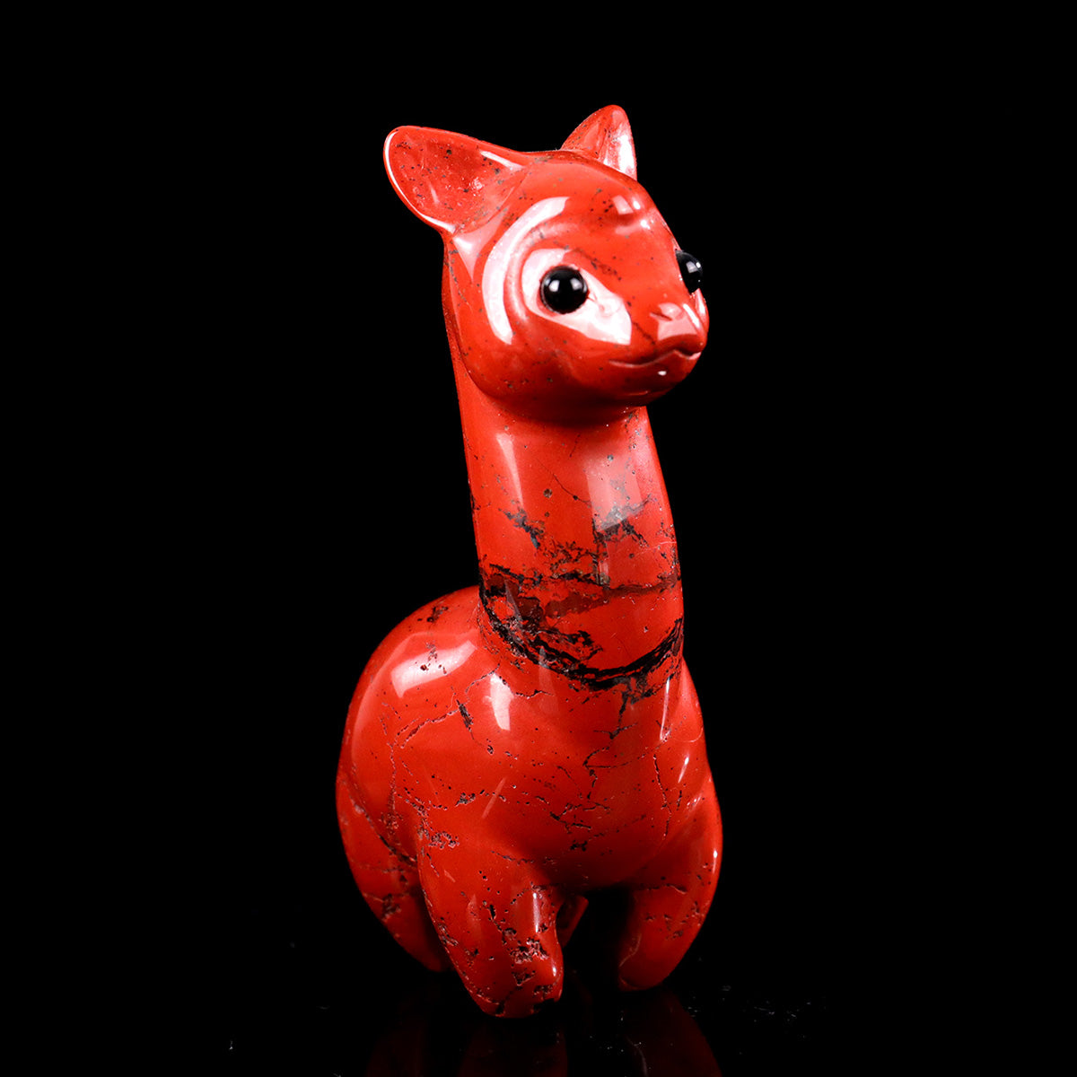 1.4" Red Jasper Alpaca Carving  #CHA0032