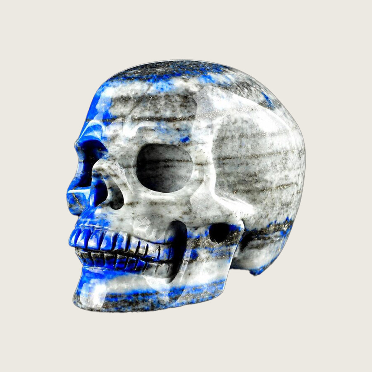 3.0" Lapis Lazuli Crystal Skull Carving  #SKH30092