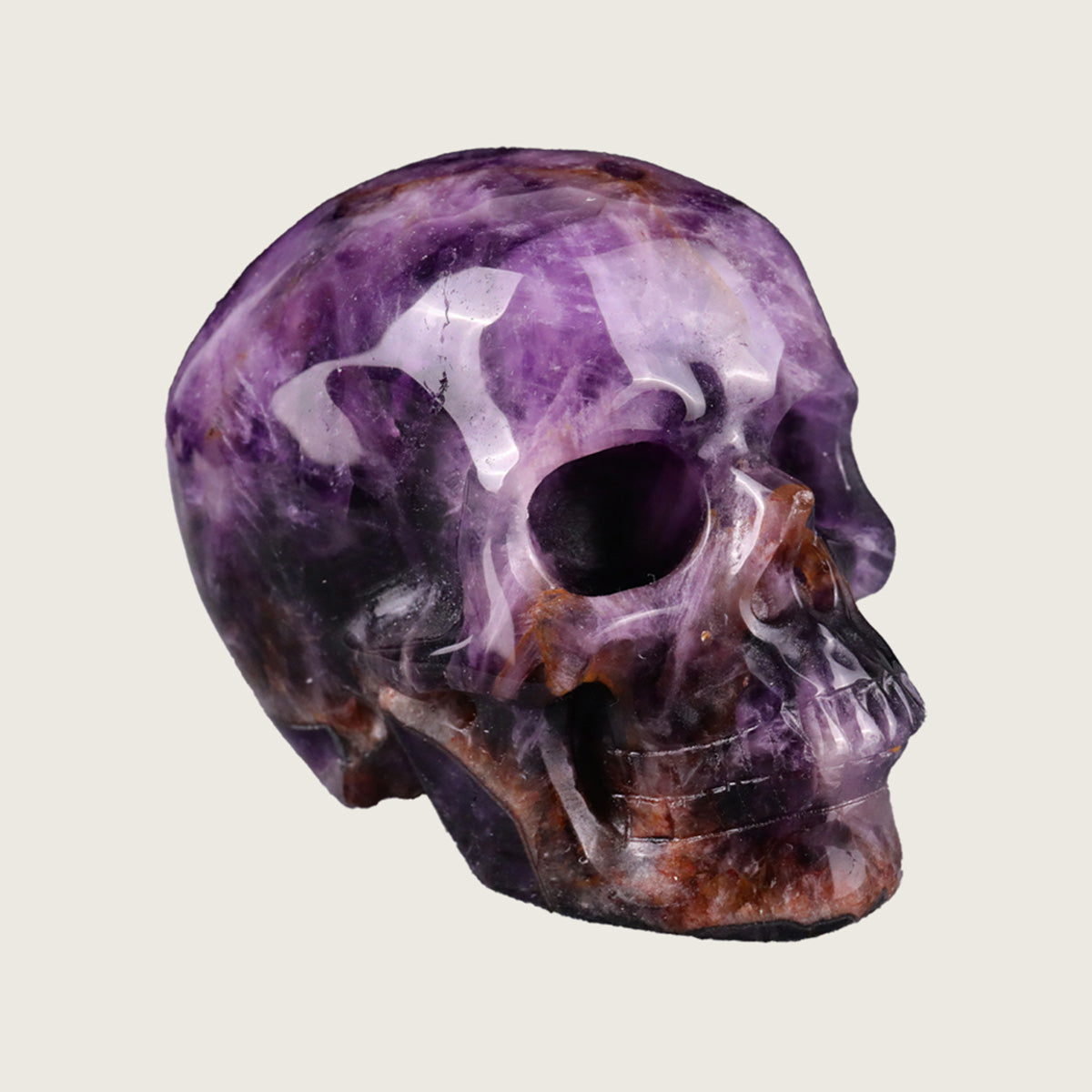 2.2" Amethyst Crystal Skull Carving  #SKH22053