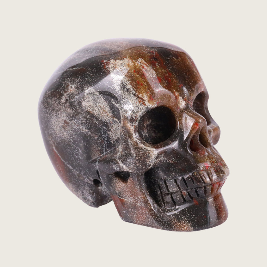 2.2" Red Jasper Crystal Skull Carving  #SKH22032