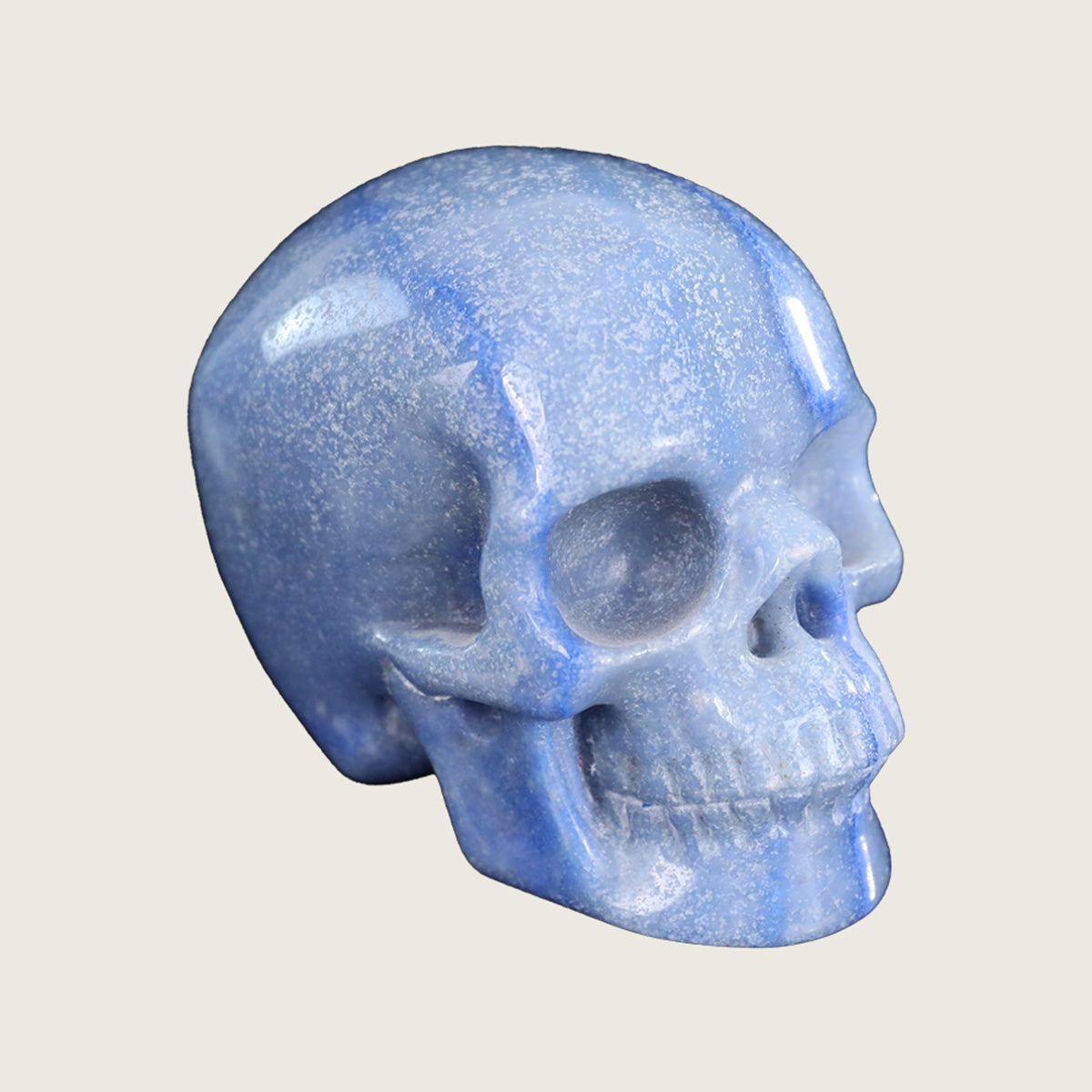 3.0" Blue Aventurine Crystal Skull Carving  #SKH30064