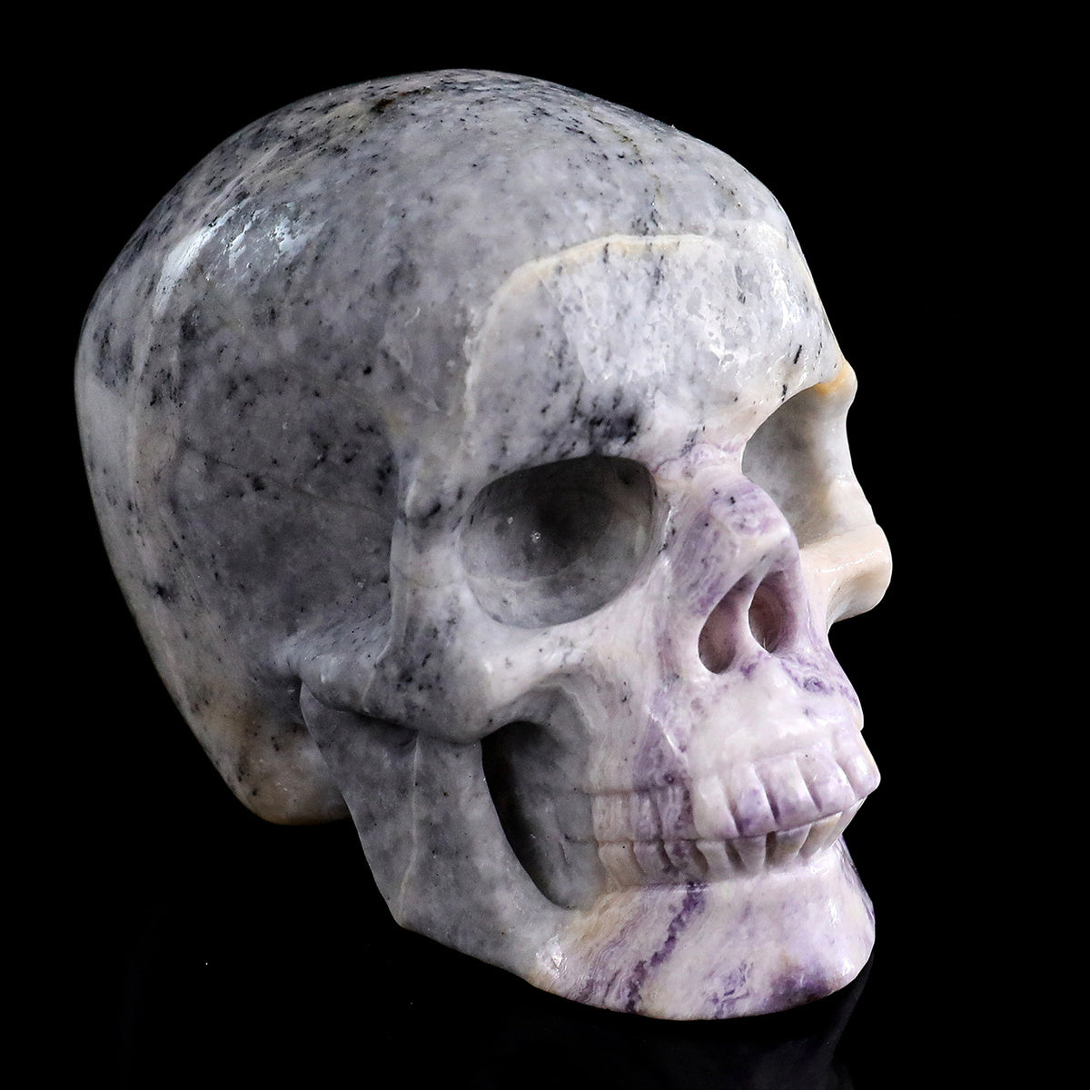 3.0" Purple Malachite Crystal Skull Carving  #SKH30098