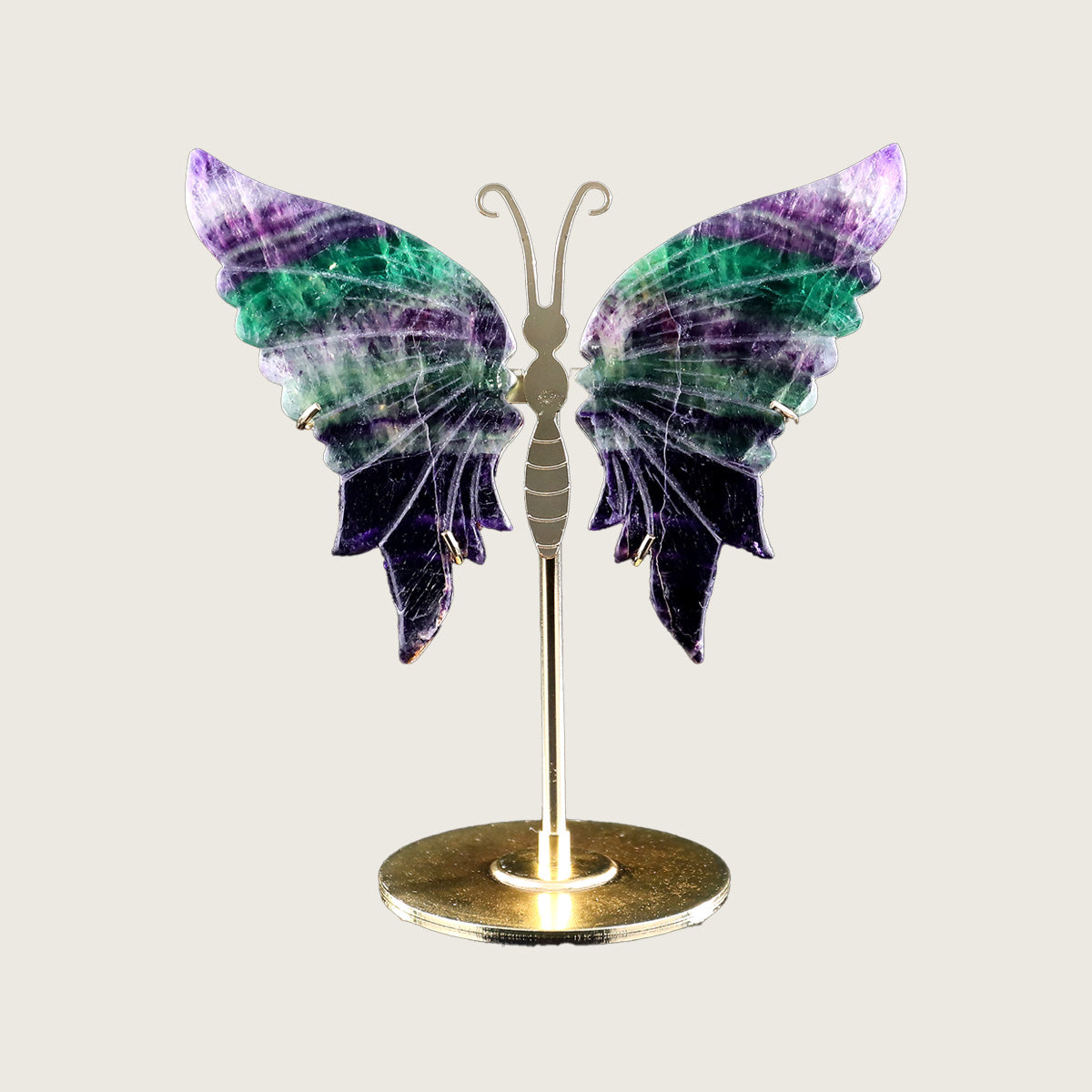 5.0" Fluorite Butterfly Wings Carving  #CHA0003