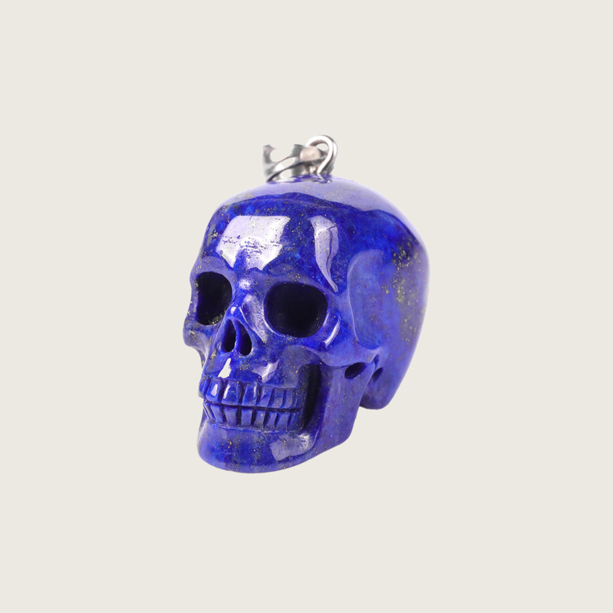 1.1" Lapis Lazuli Skull Pendant Carving  #CSC0020