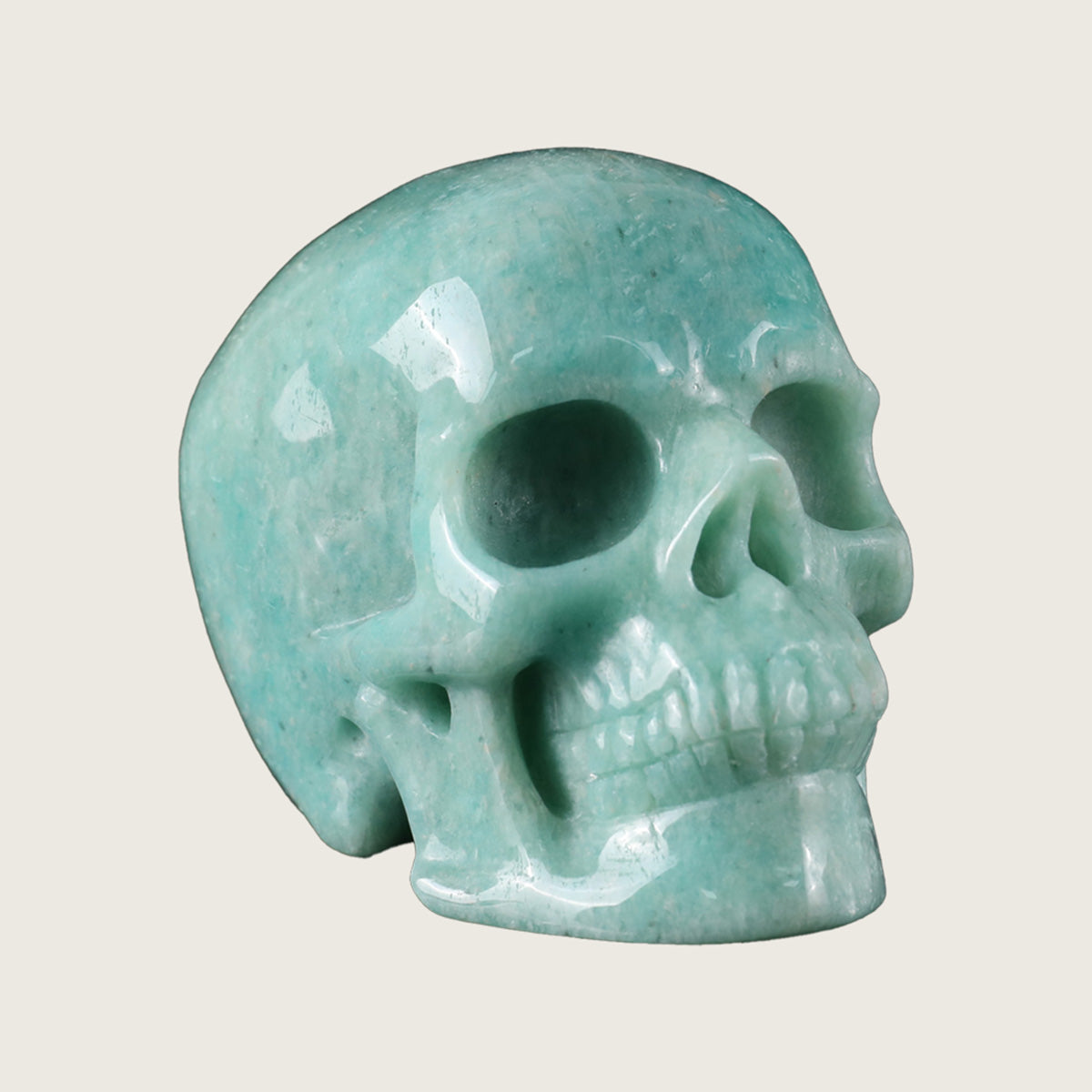 3.0" Amazonite Crystal Skull Carving  #SKH30073