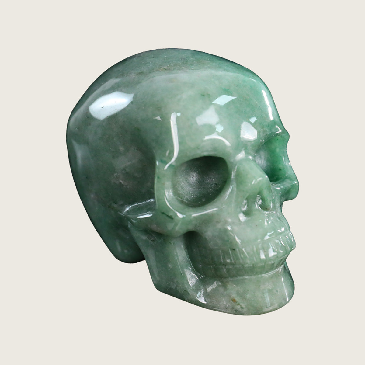 3.0" Green Aventurine Crystal Skull Carving  #SKH30056