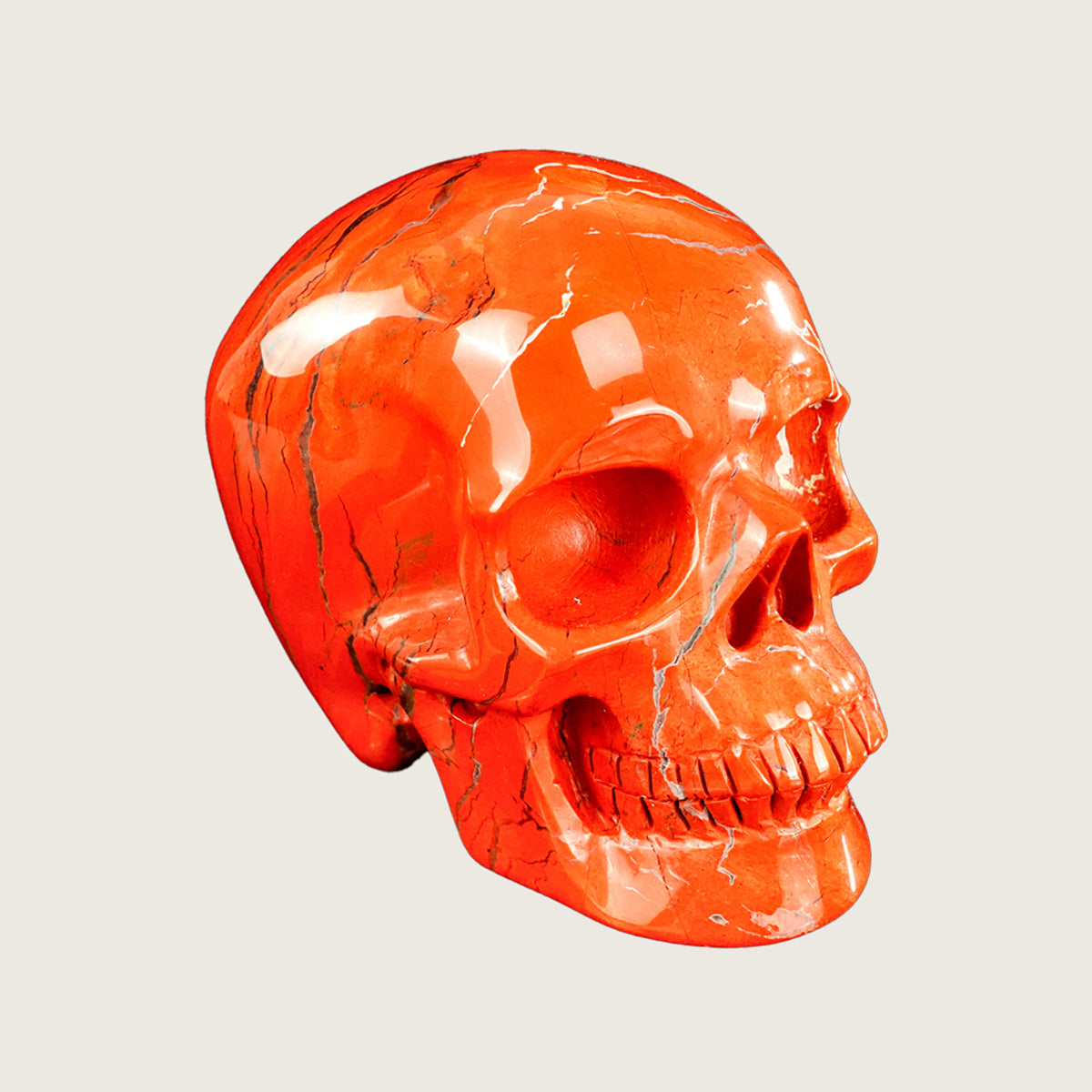 4.5" Red Jasper Crystal Skull Carving  #SKH45016
