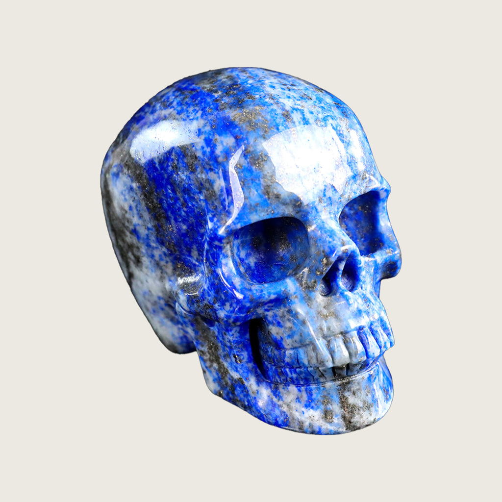 3.0" Lapis Lazuli Human Skull Carving  #SKH30003
