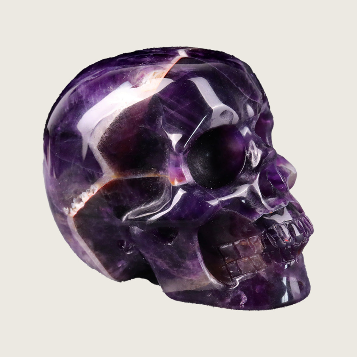 2.2" Amethyst Crystal Skull Carving  #SKH22025