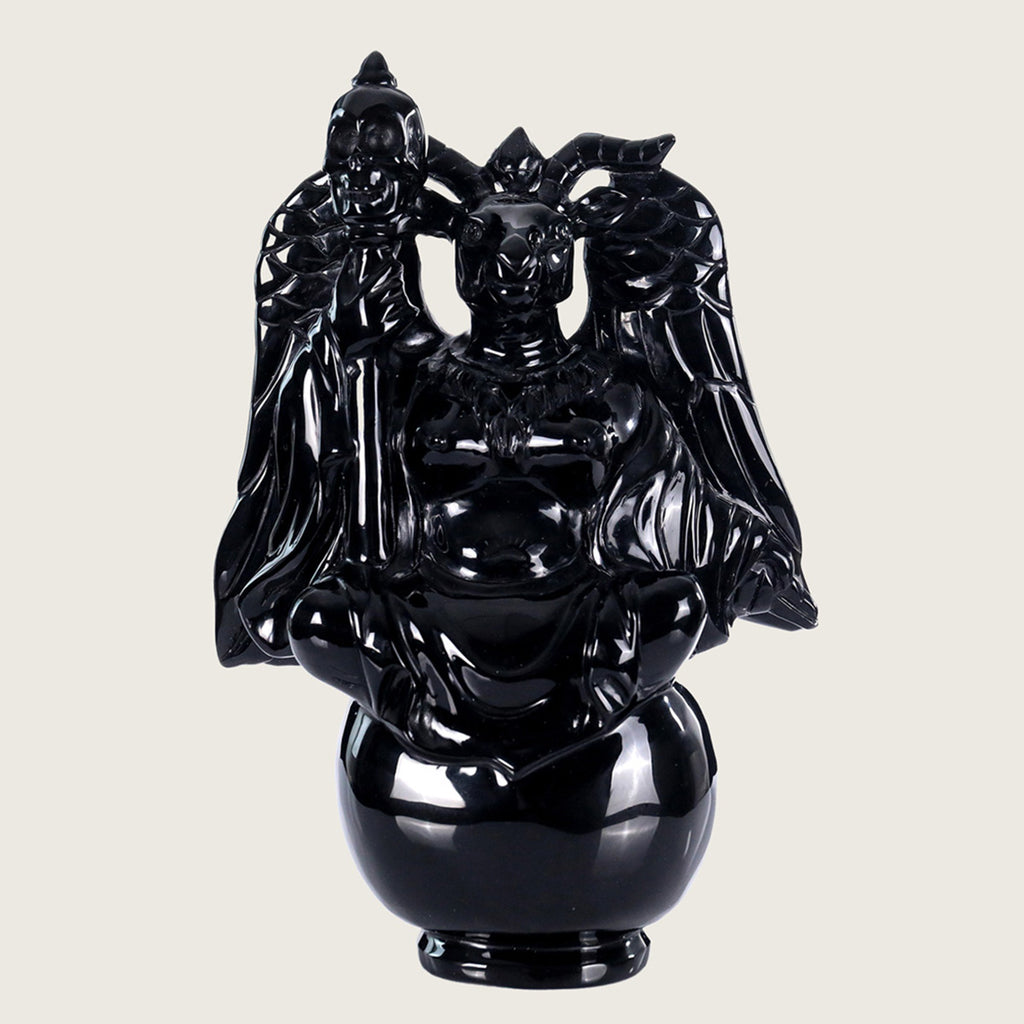8.0" Black Obsidian Ghost King Carving  #CTC0003