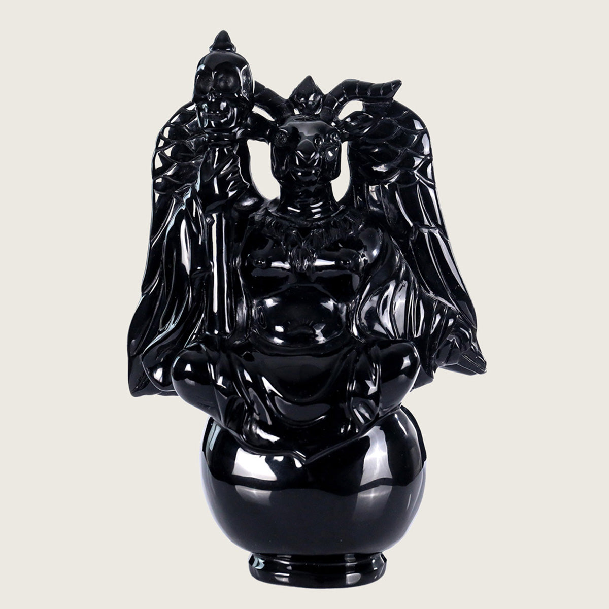 8.0" Black Obsidian Ghost King Carving  #CTC0003