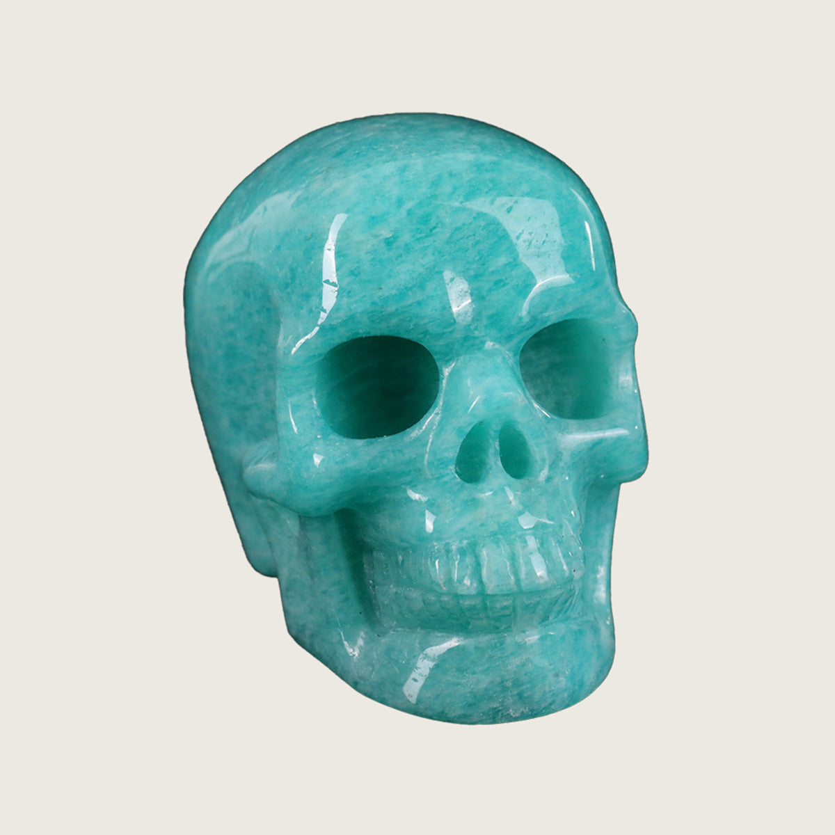 2.2" Amazonite Crystal Skull Carving  #SKH22034