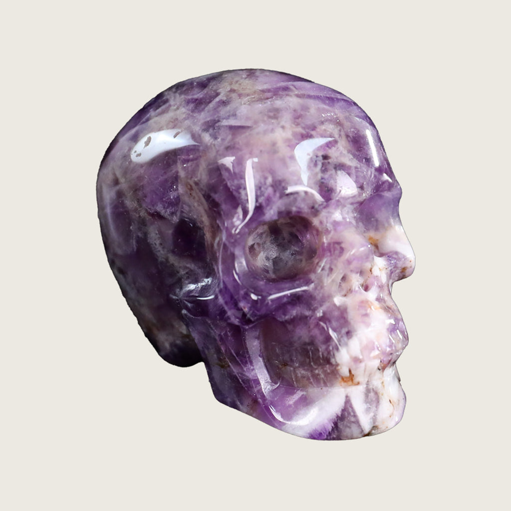 2.2" Amethyst Crystal Skull Carving  #SKH22054