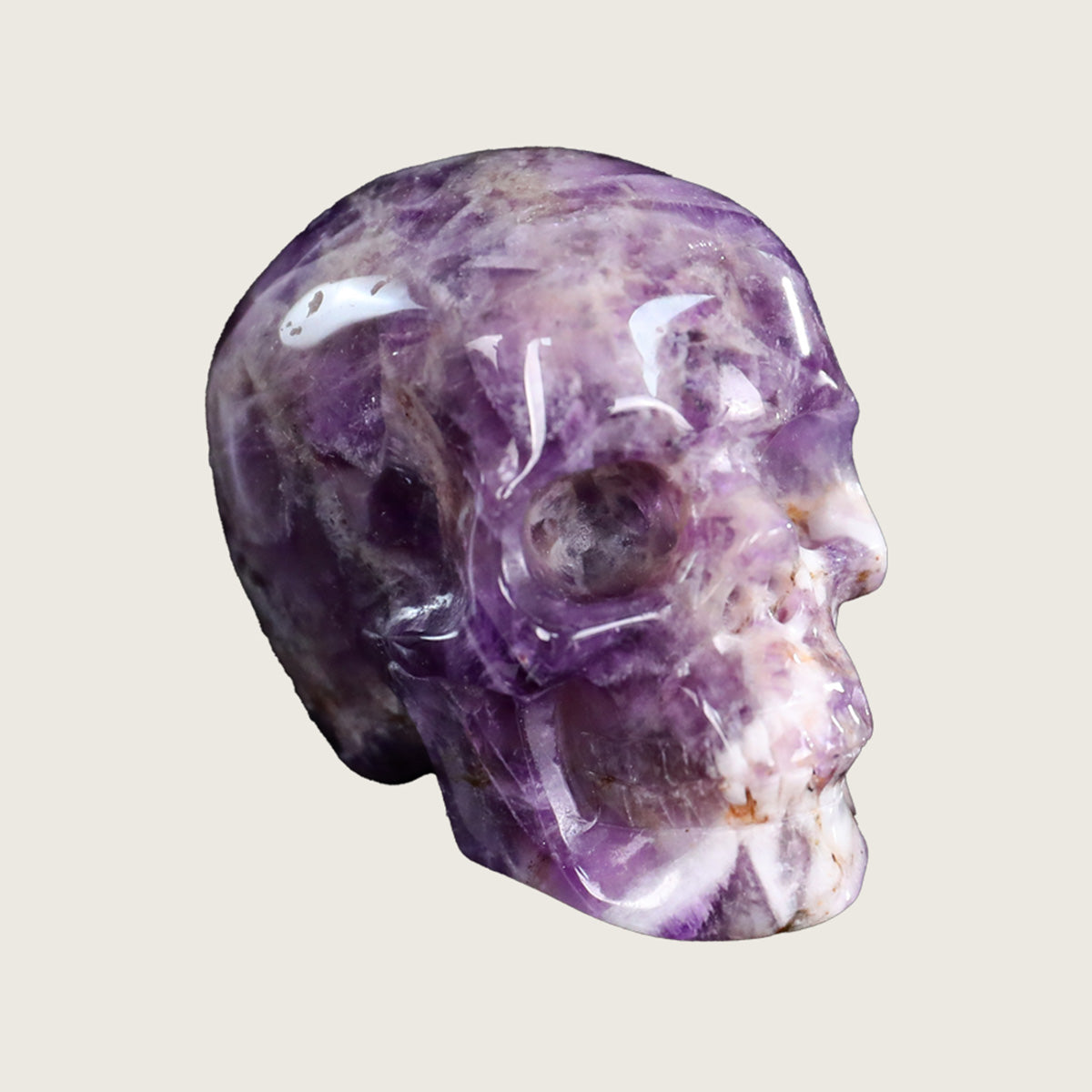 2.2" Amethyst Crystal Skull Carving  #SKH22054