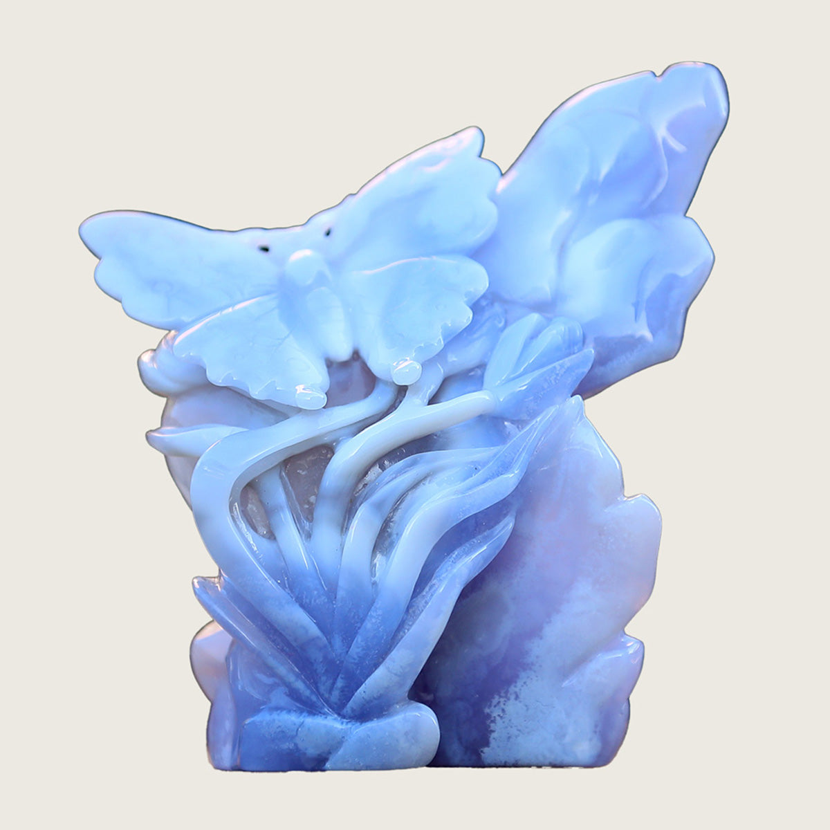 4.7" Blue Lace Agate Butterfly #CTC0014