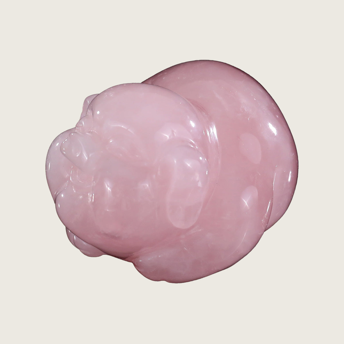 3.8" Rose Quartz Pig Carving  #CHA0009