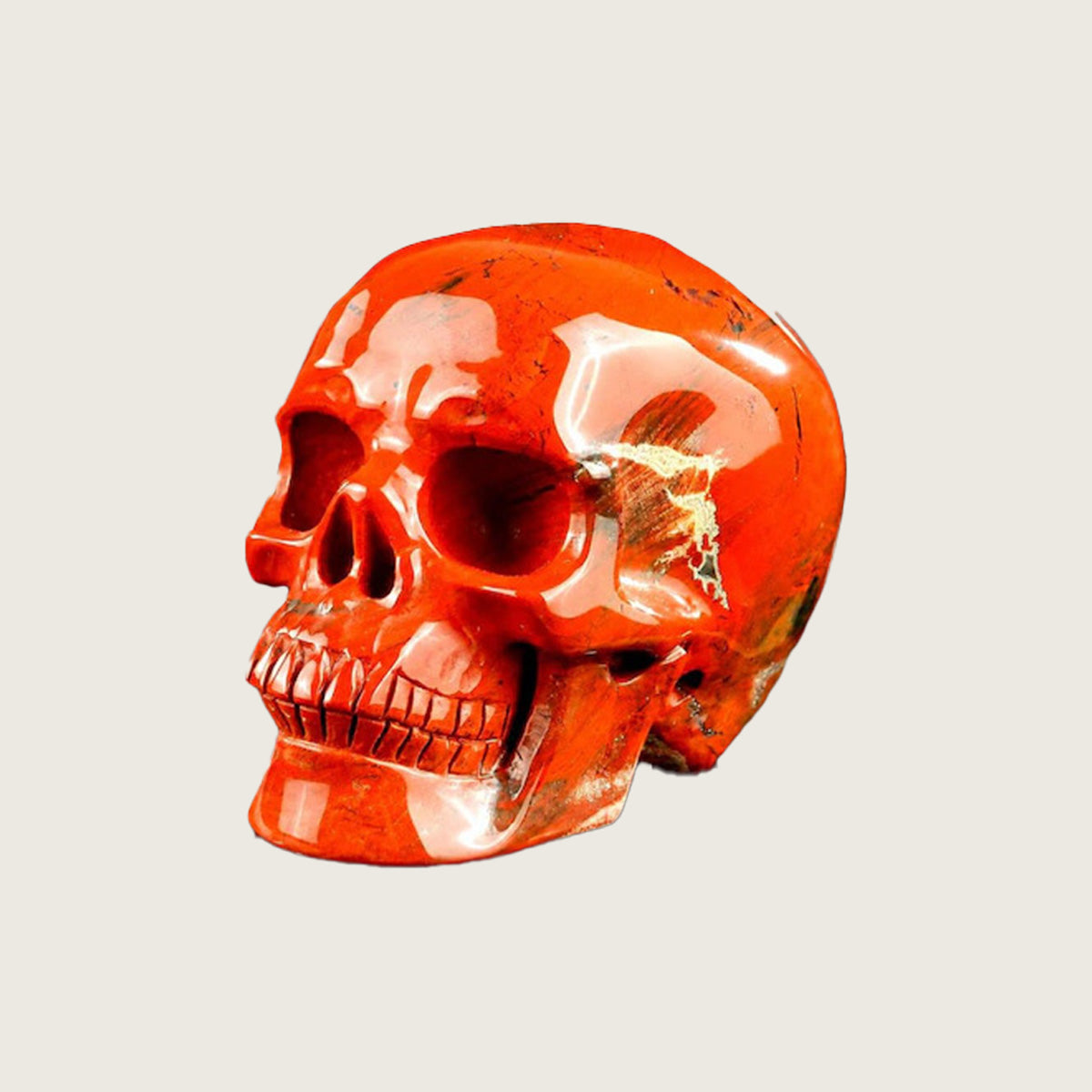 3.0" Red Jasper Crystal Skull Carving  #SKH30090