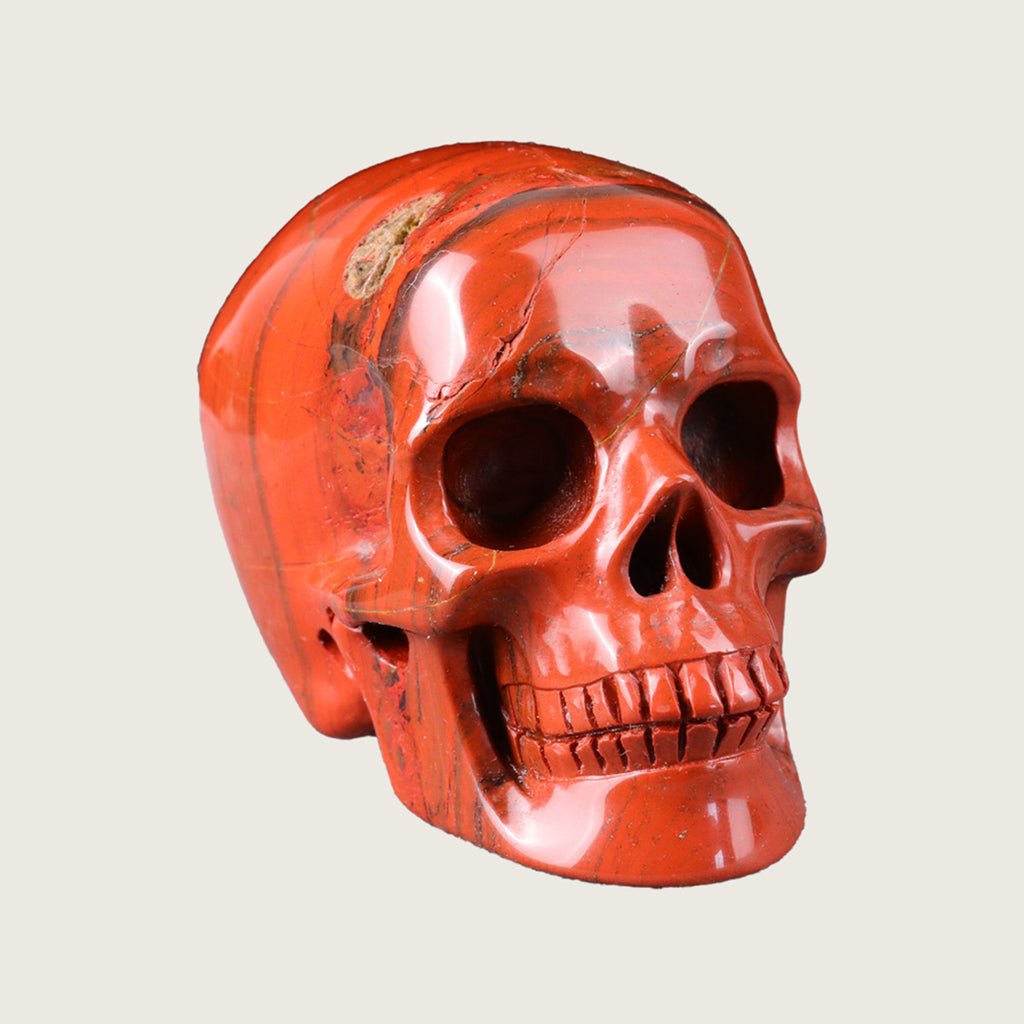 2.2" Red Jasper Crystal Skull Carving  #SKH22021