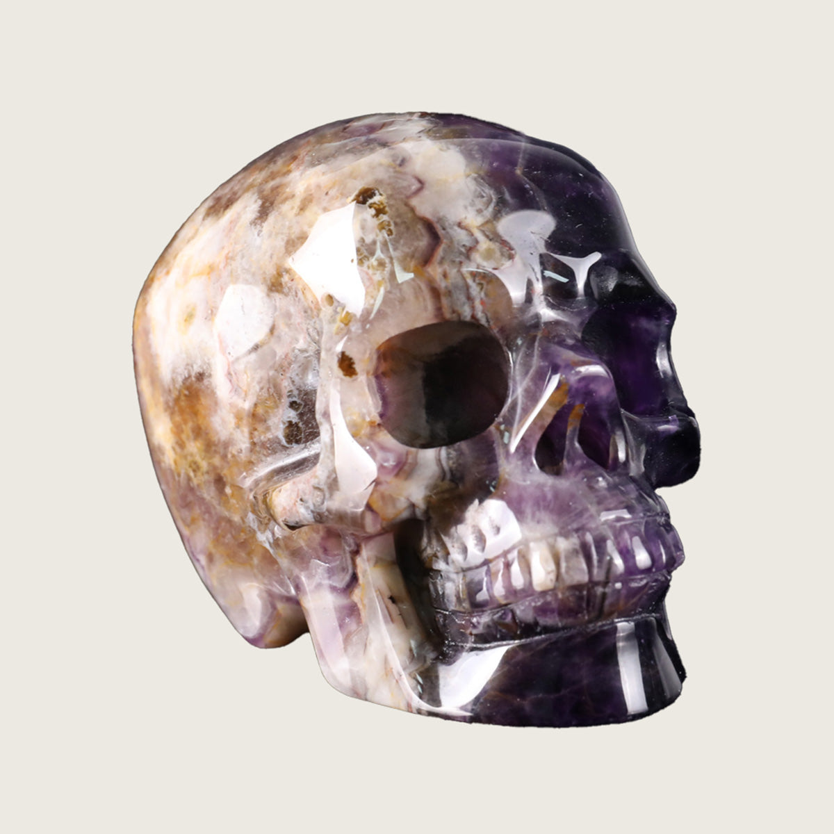 3.0" Dream Amethyst Crystal Skull Carving  #SKH30078