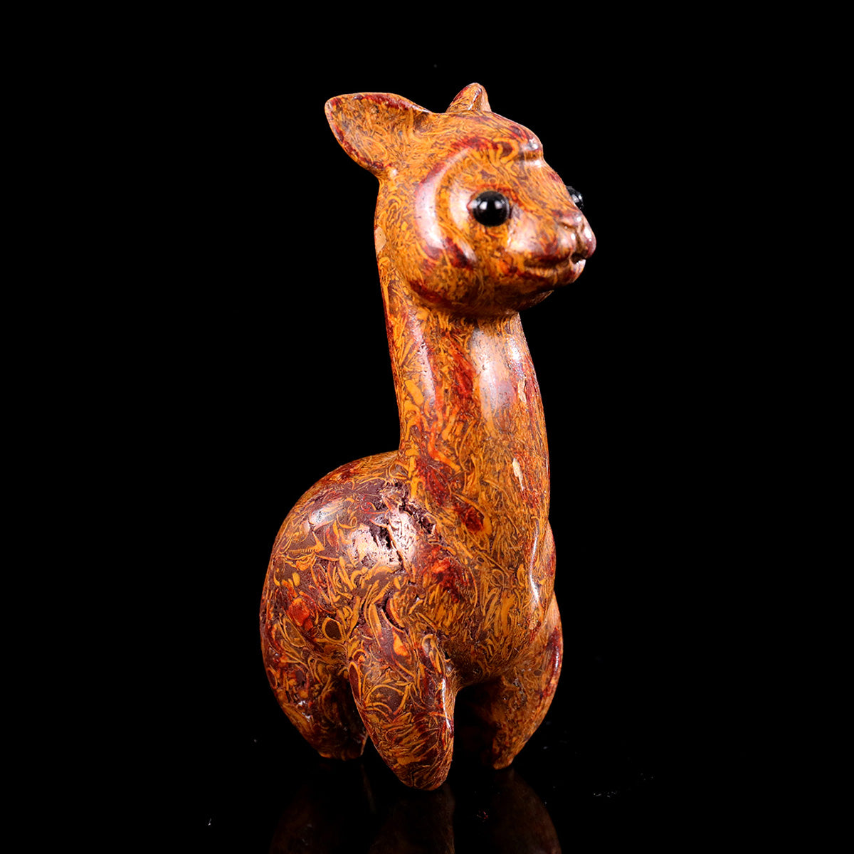 1.4" Elephant Skin Jasper Alpaca Carving  #CHA0030