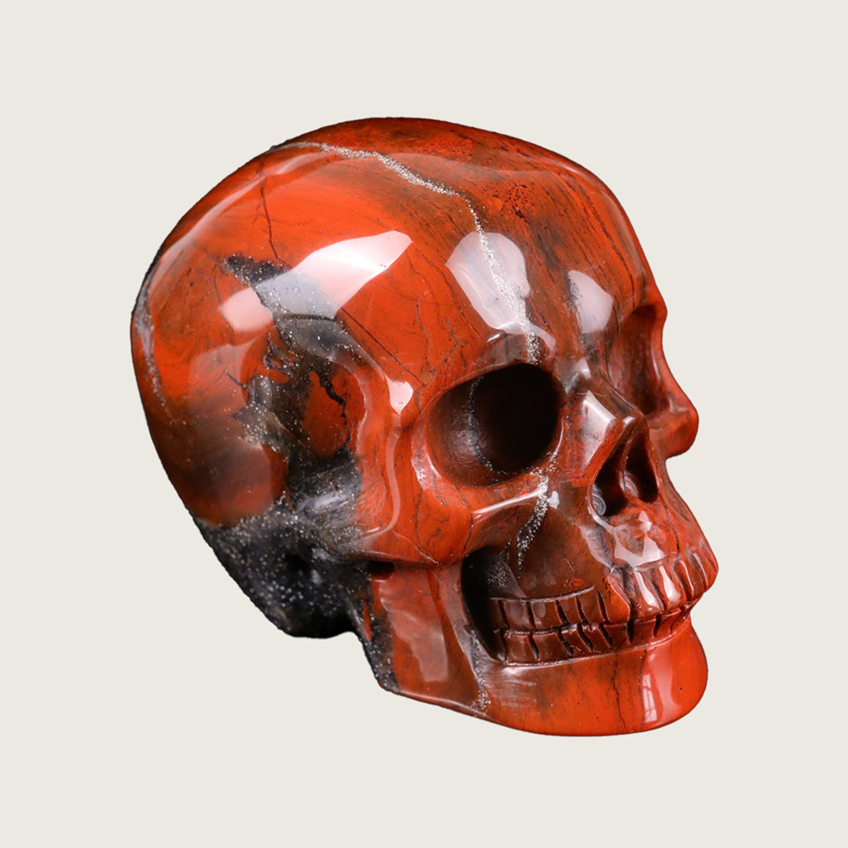 2.2" Red Jasper Crystal Skull Carving  #SKH22029