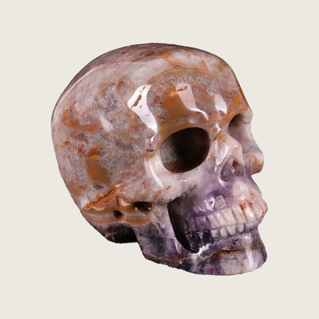 2.2" Amethyst Crystal Skull Carving  #SKH22037