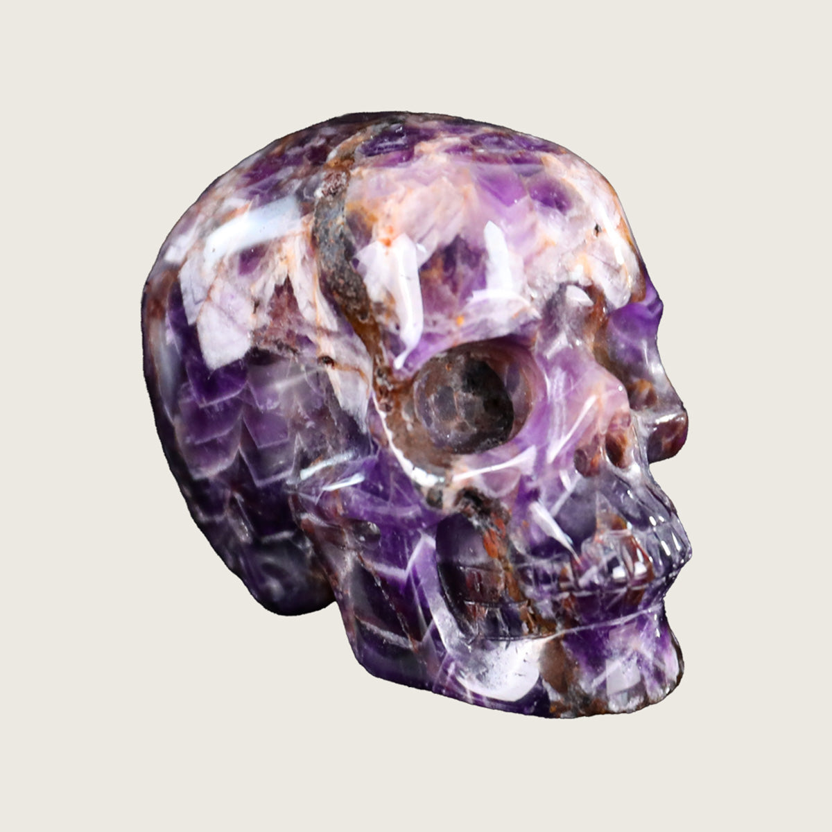 2.2" Amethyst Crystal Skull Carving  #SKH22068