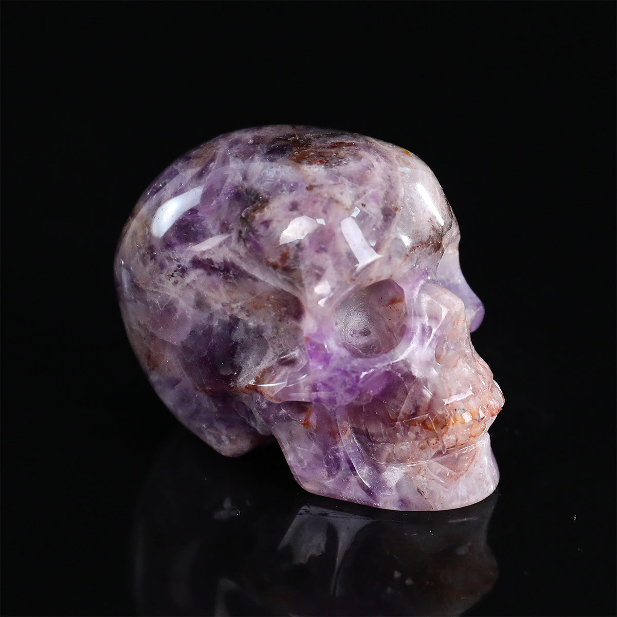 2.2" Amethyst Crystal Skull Carving  #SKH22070