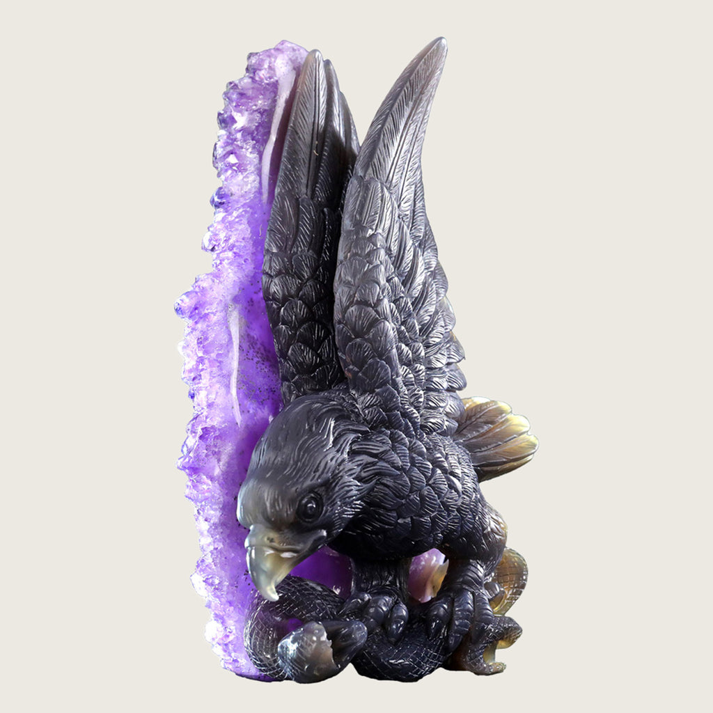 4.3" Druzy Agate Geode Carving  #GDC0007