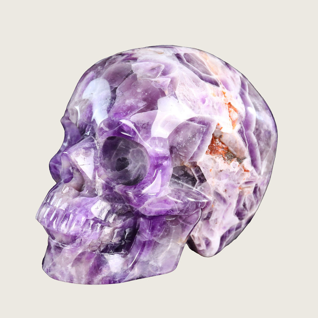 7.0" Dream Amethyst Skull Carving  #SCS0012
