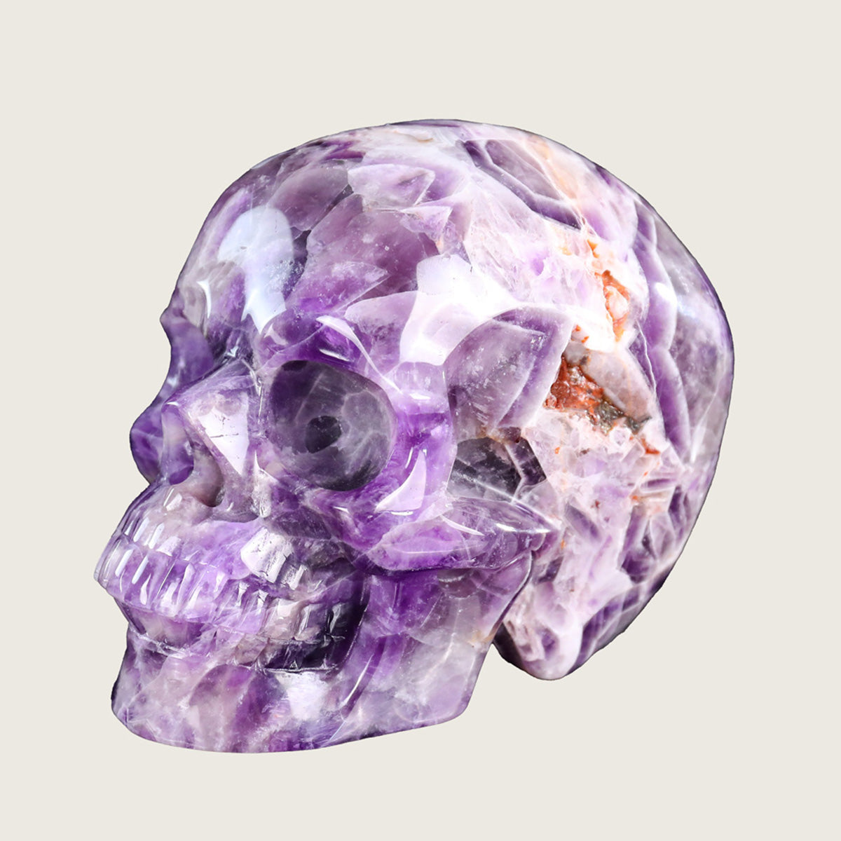 7.0" Dream Amethyst Skull Carving  #SCS0012
