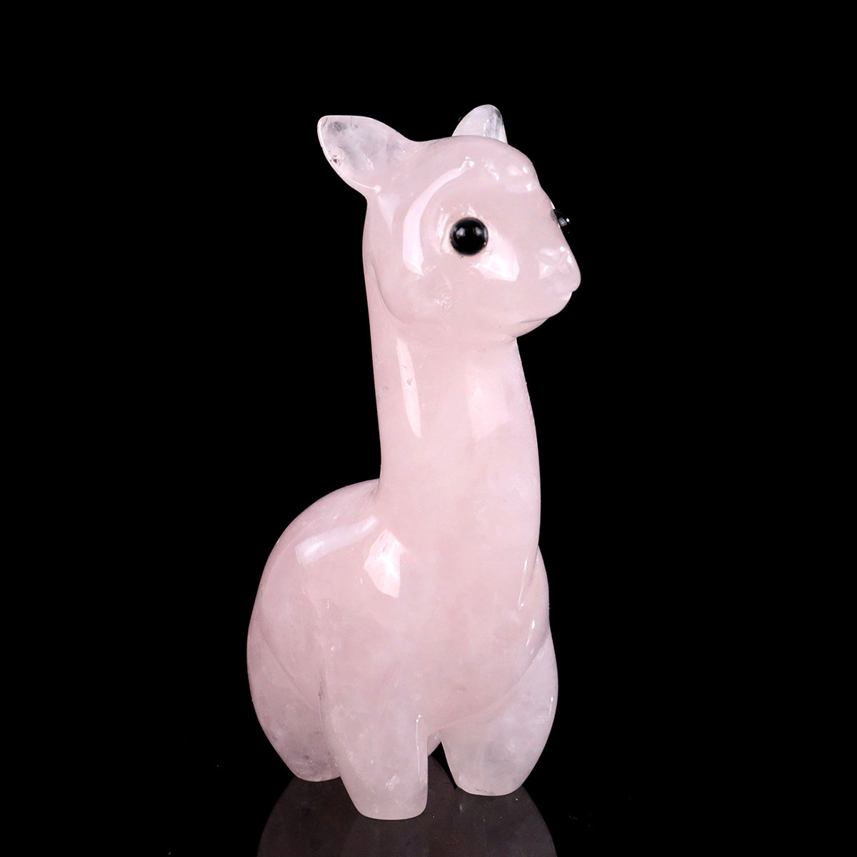 1.4" Rose Quartz Alpaca Carving  #CHA0031