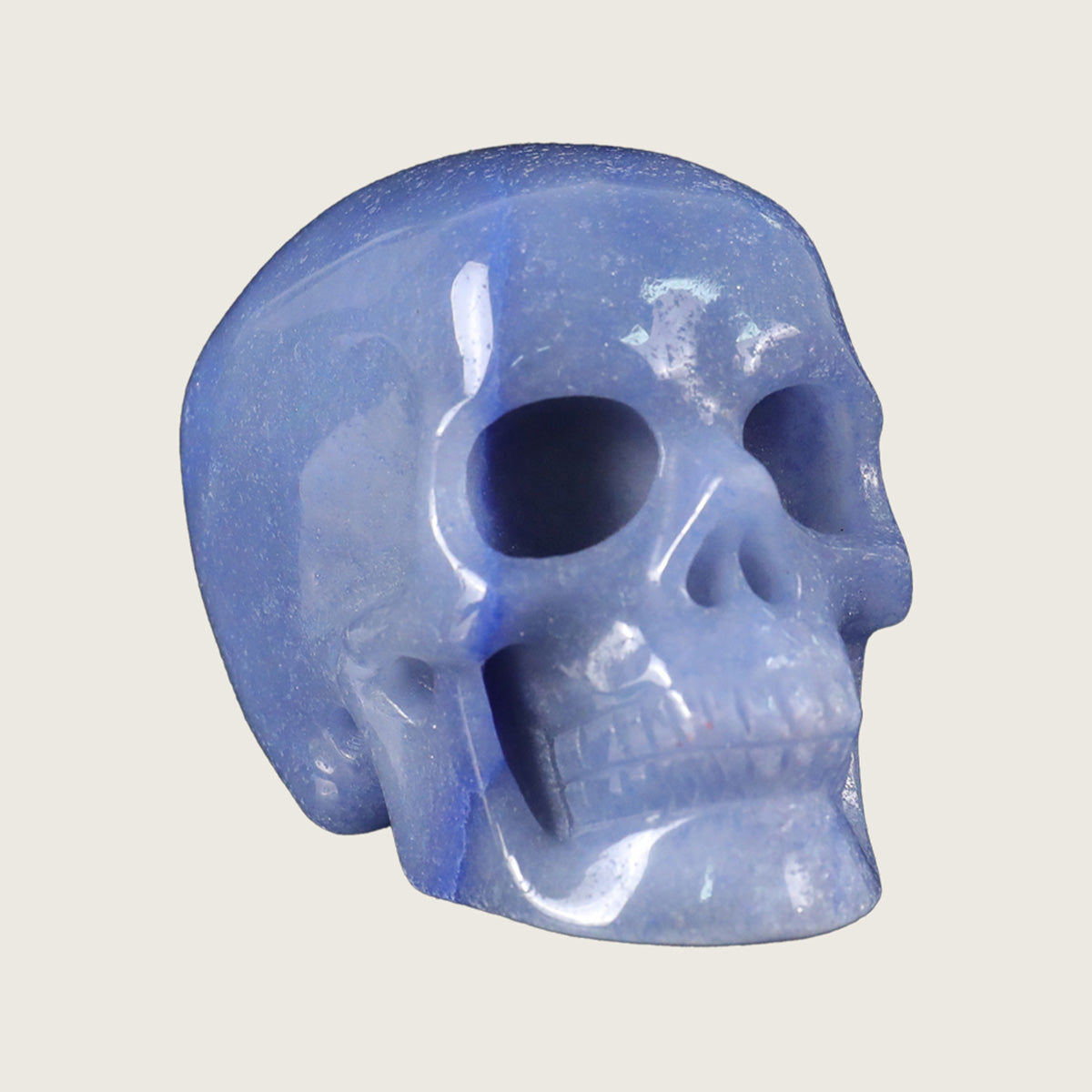 2.2" Blue Aventurine Crystal Skull Carving  #SKH22063