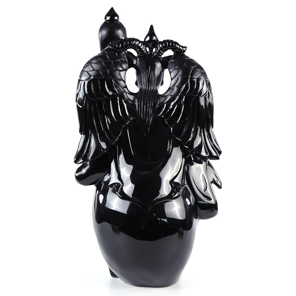 8.7" Obsidian Ghost King Carving - Unique Piece #3100001