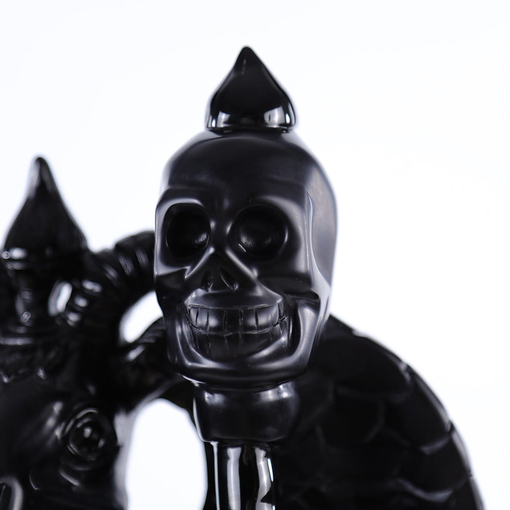 8.7" Obsidian Ghost King Carving - Unique Piece #3100001