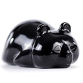 3.0" Obsidian Lying Panda Carving - Unique Piece #3100003